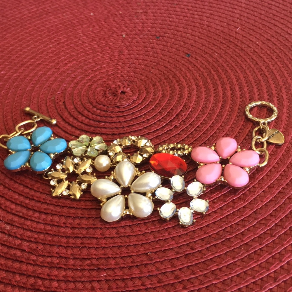 BETSY JOHNSON multi colored statement bracelet